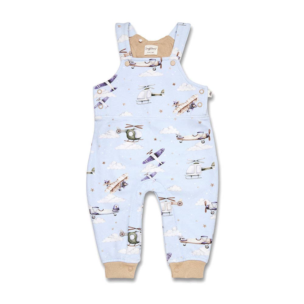 Snuggle Hunny - Taking Flight Organic Snuggle Overalls