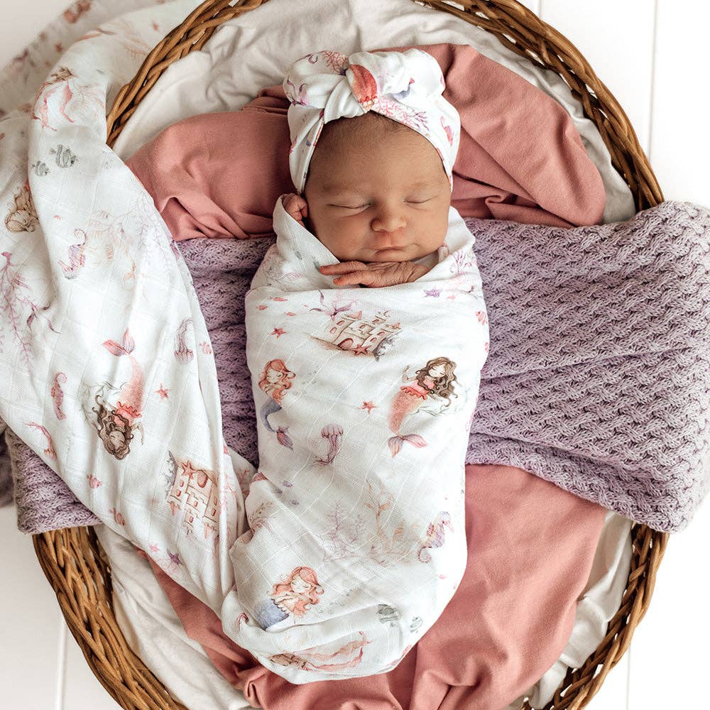 Snuggle Hunny - Mermaid Organic Muslin Wrap