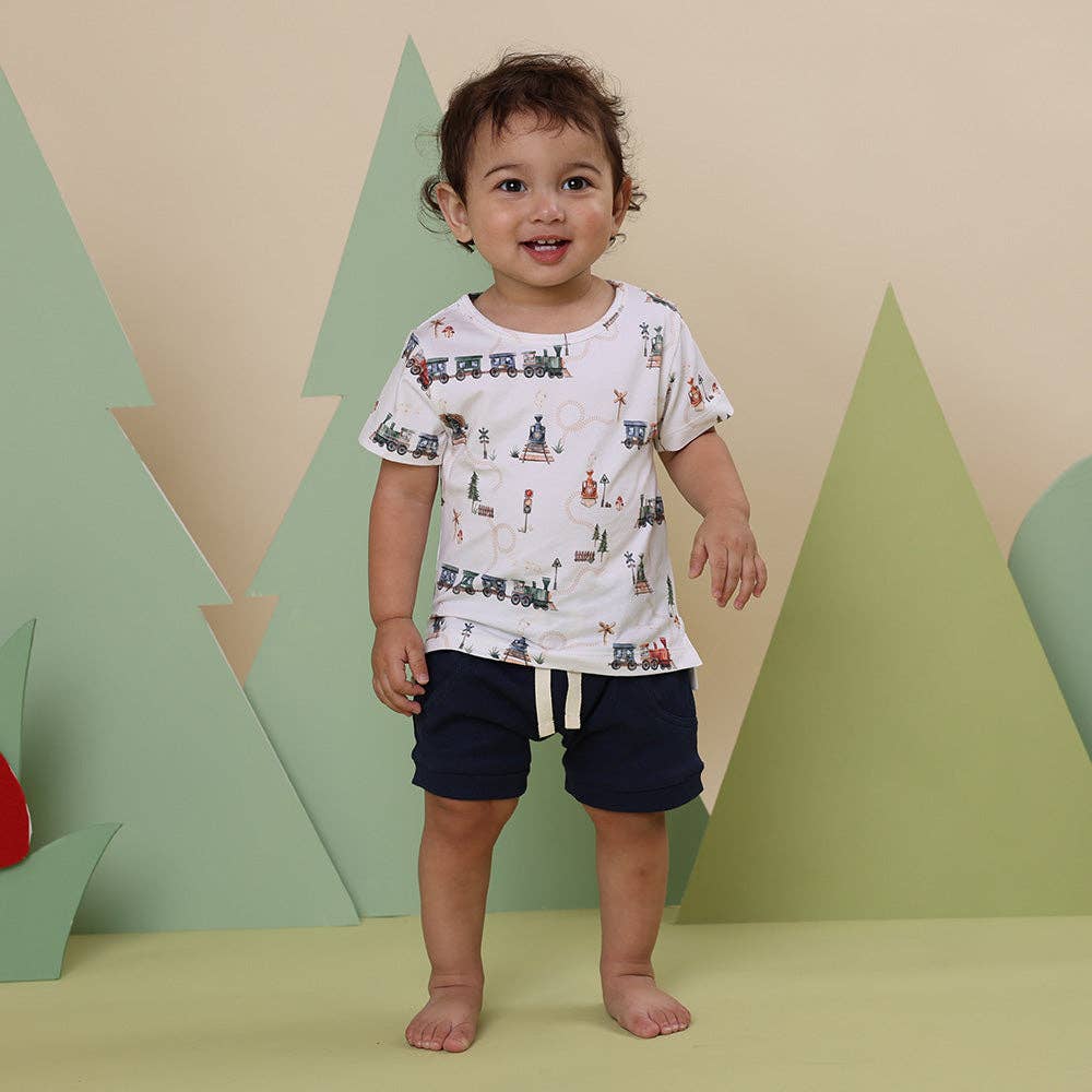 Snuggle Hunny - Trains Organic T-Shirt