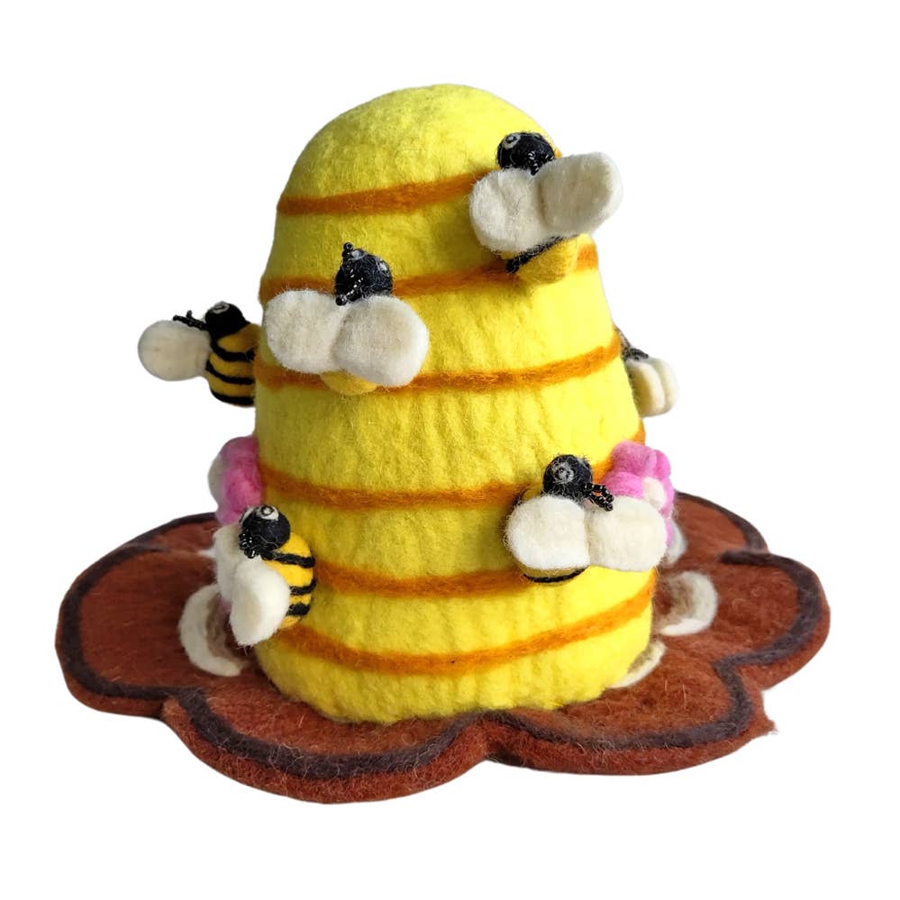 Felt Beehive fairy house