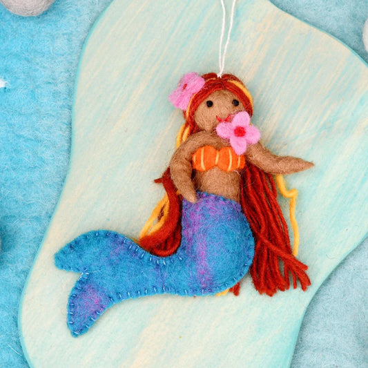 Felt Little Mermaid - Blue Tail