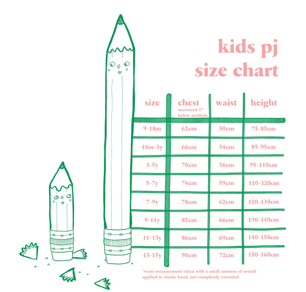bubblegum art club long pj set