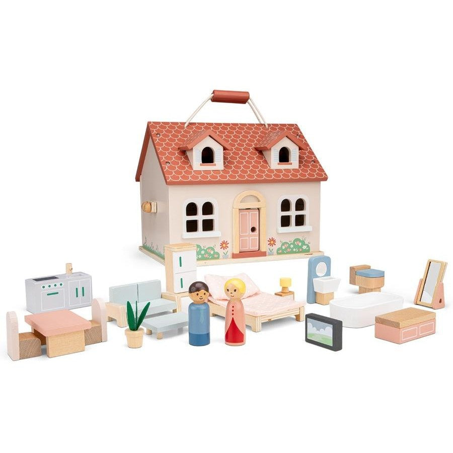 Mini Doll House with Furniture - New Classic Toys
