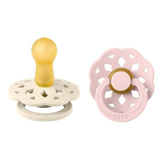 BIBS Boheme Pacifier - Round S2 - Ivory/Blossom 2 pk (Copy)