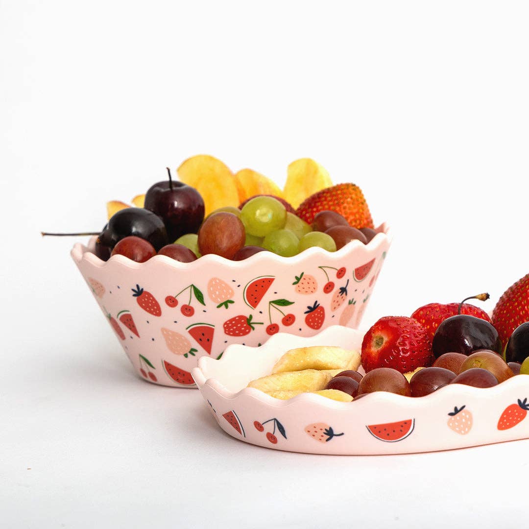 Chino Club - Pink Fruits Silicone Bowl and Plate Set - Bambam Kids Toys 