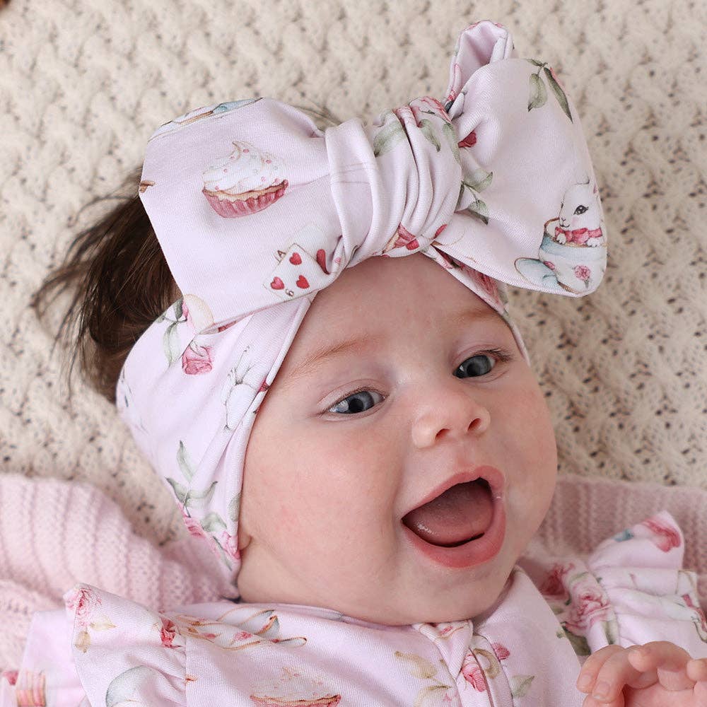 Snuggle Hunny - Alice's Tea Party Organic Oversized Bow