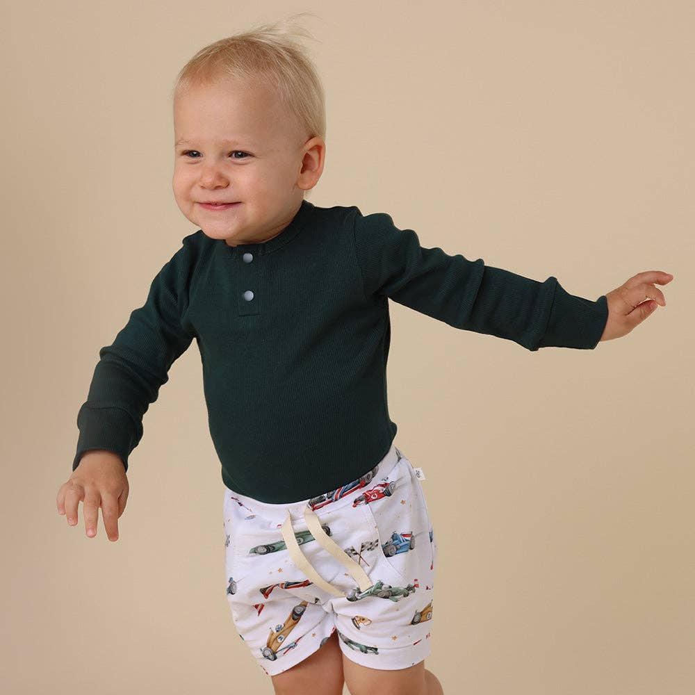 Snuggle Hunny - Emerald Long Sleeve Organic Bodysuit