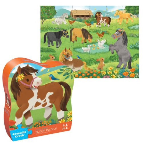 Crocodile Creek - Classic Floor Puzzle 36 pc - Pretty Ponies