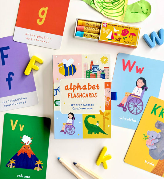 Lauren Sissons Studio - A-Z Illustrated Alphabet Flashcards - Kids Toys and Learning