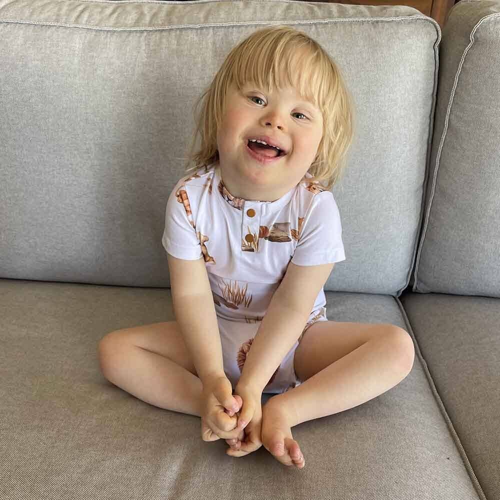 Snuggle Hunny - Lion Short Sleeve Organic Bodysuit
