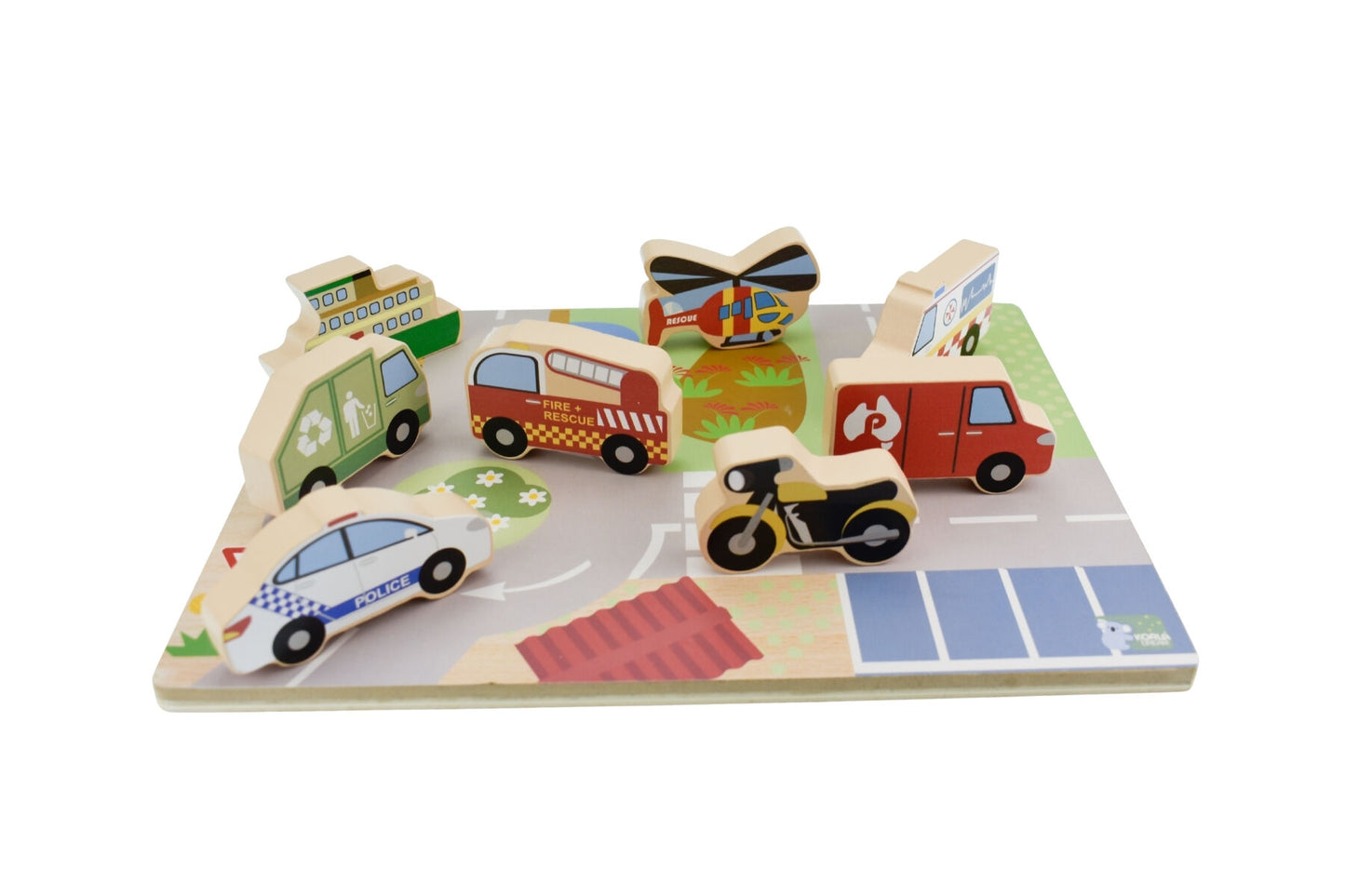 Aussie Transport Vehicle Chunky Wooden Puzzle