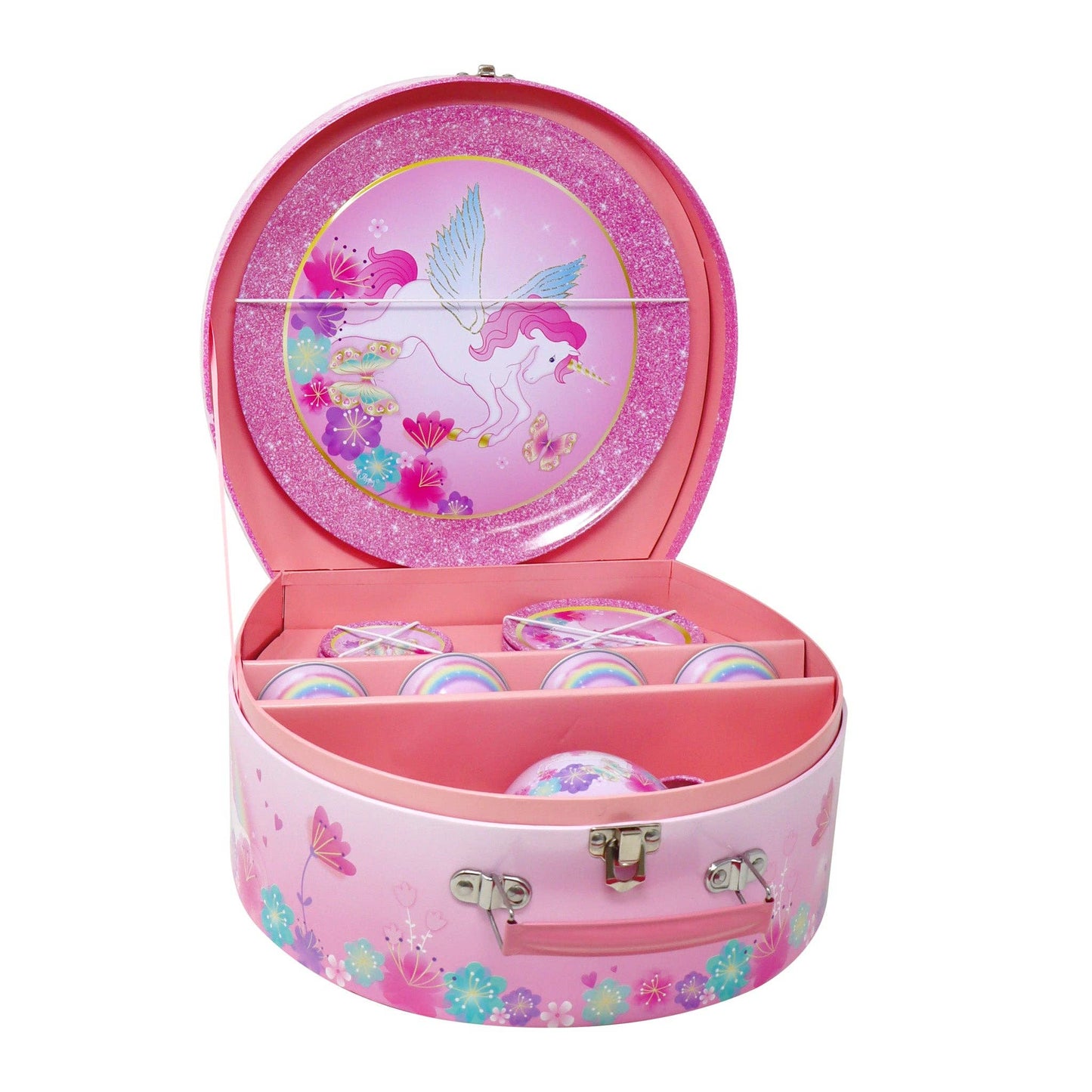 Pink Poppy - Unicorn Rainbow 15 Piece Tin Tea Set