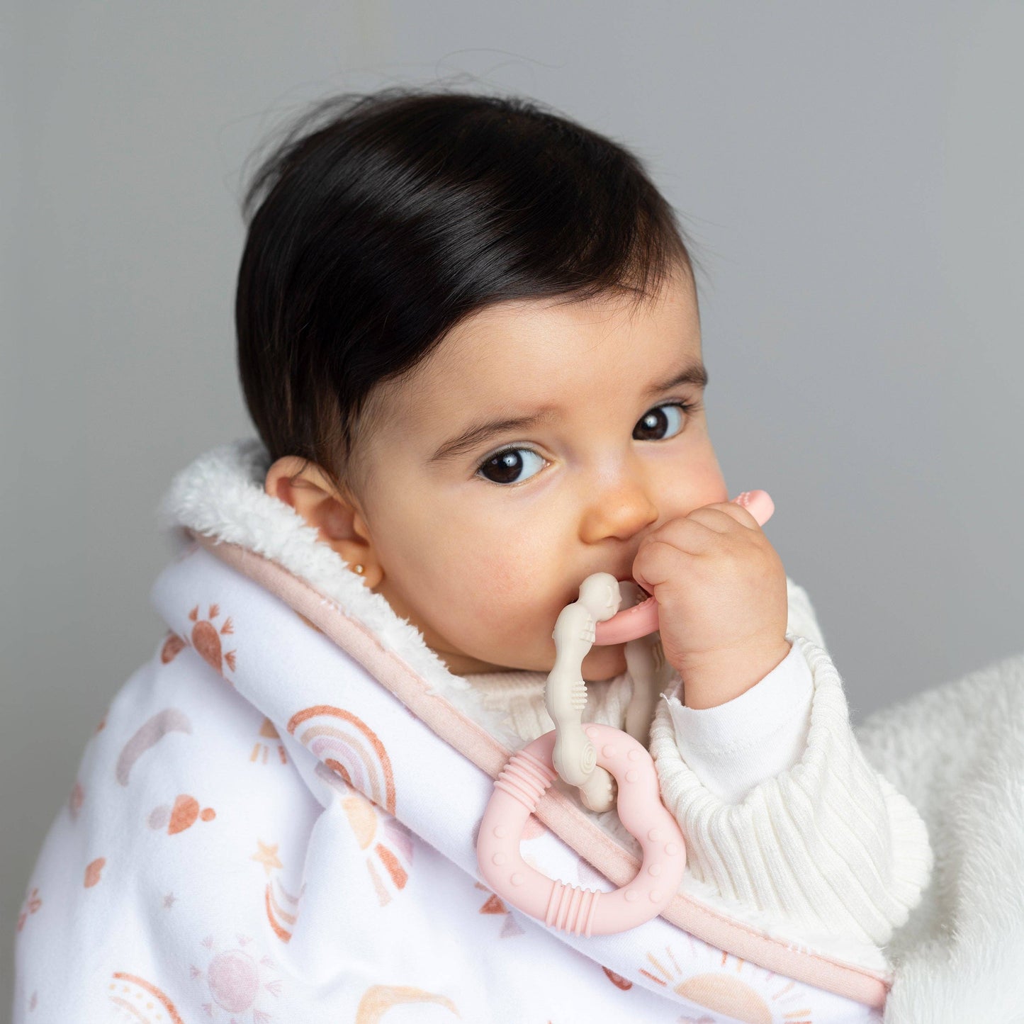 Living Textiles - Silicone Bunny Teether - Pink
