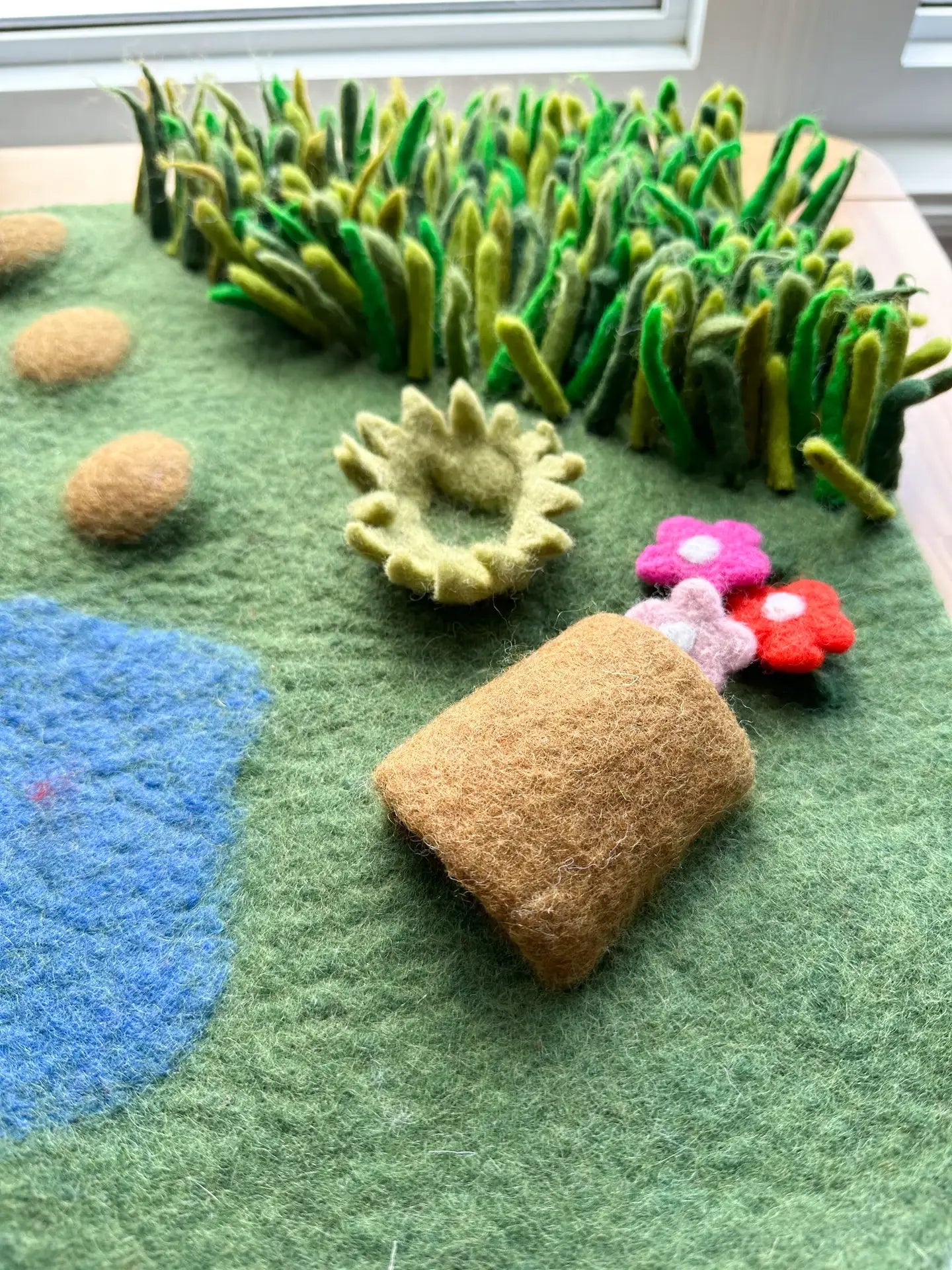Felted Backyard Bug Play Mat (Mat Only) - Sewing Seeds Play