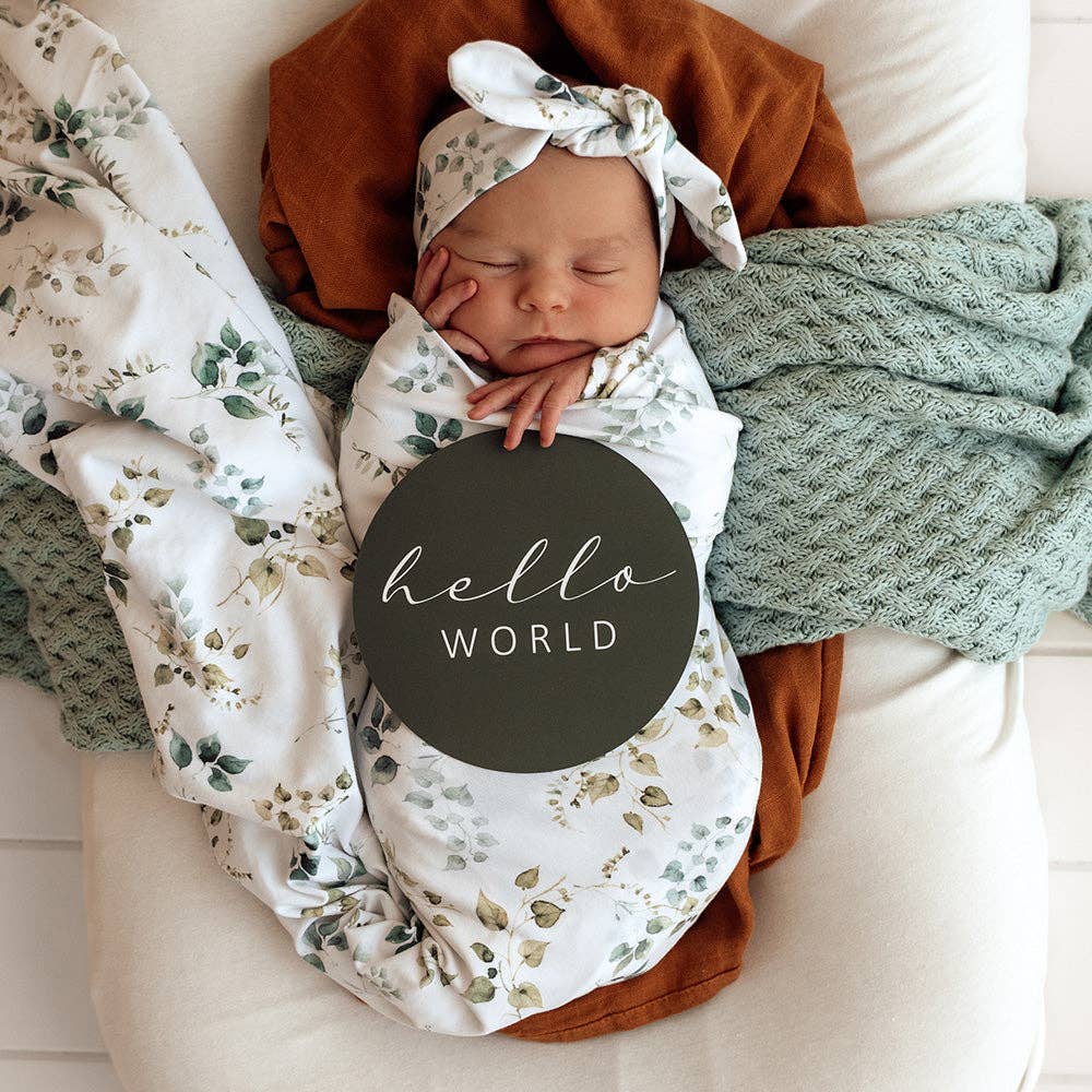 Snuggle Hunny - Eden Organic Jersey Wrap & Topknot Set