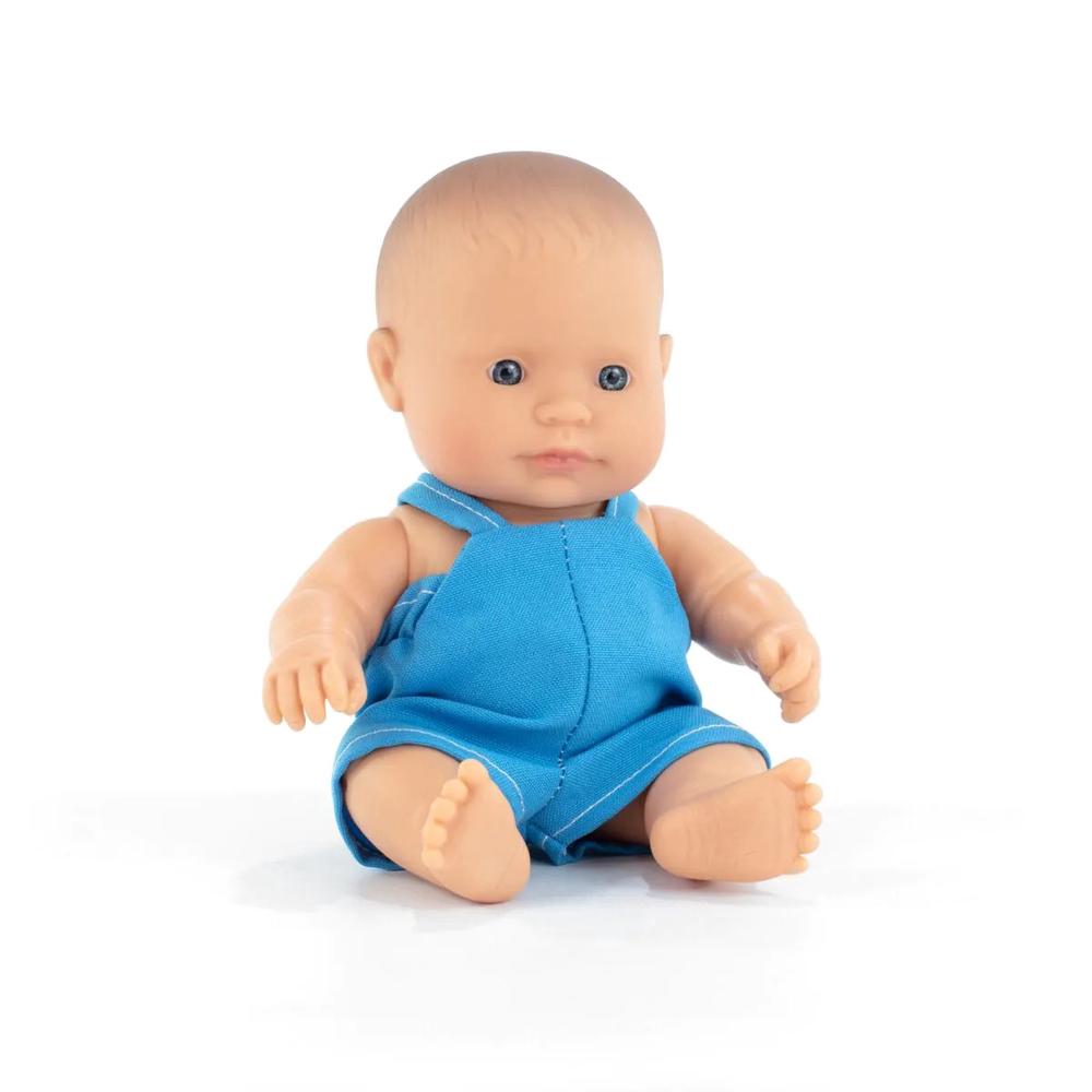 Miniland -My Friends & Me Caucasian Boy Baby Doll 21Cm