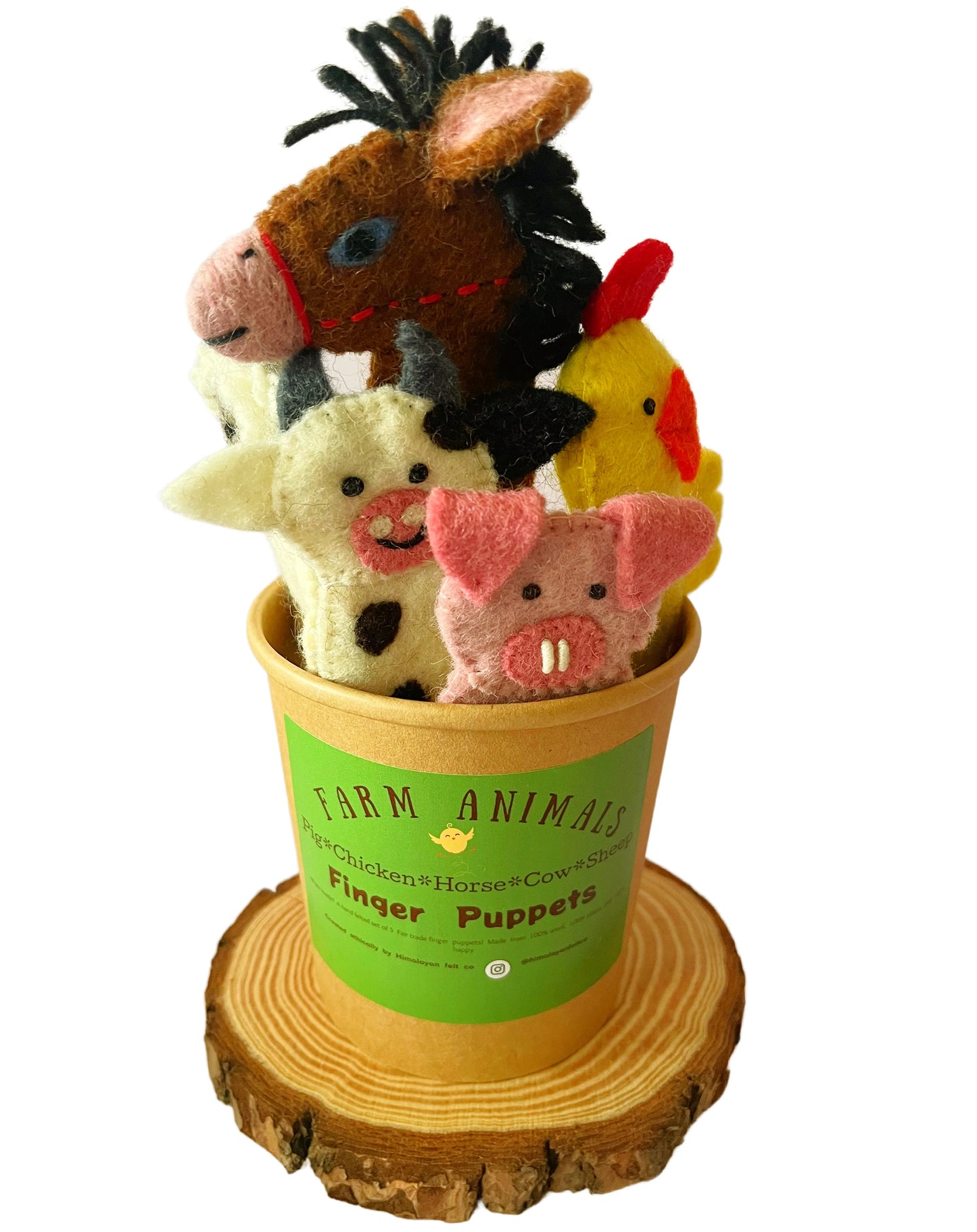 Farm Animals Finger Puppet Set - Himalayan Felt Co