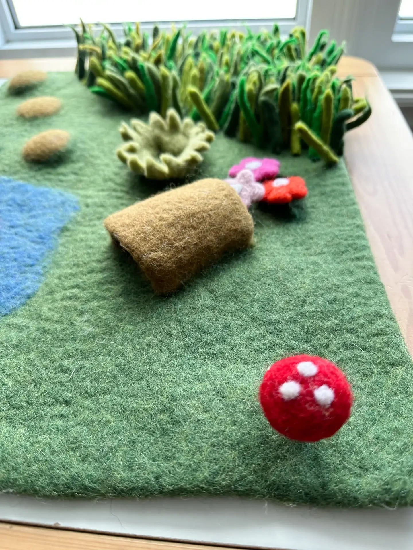 Felted Backyard Bug Play Mat (Mat Only) - Sewing Seeds Play