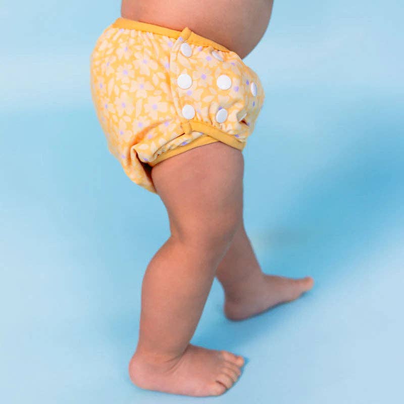 Swim Essentials Swim Nappy - Florish Yellow (OSFA) - Bambam Kids Toys 