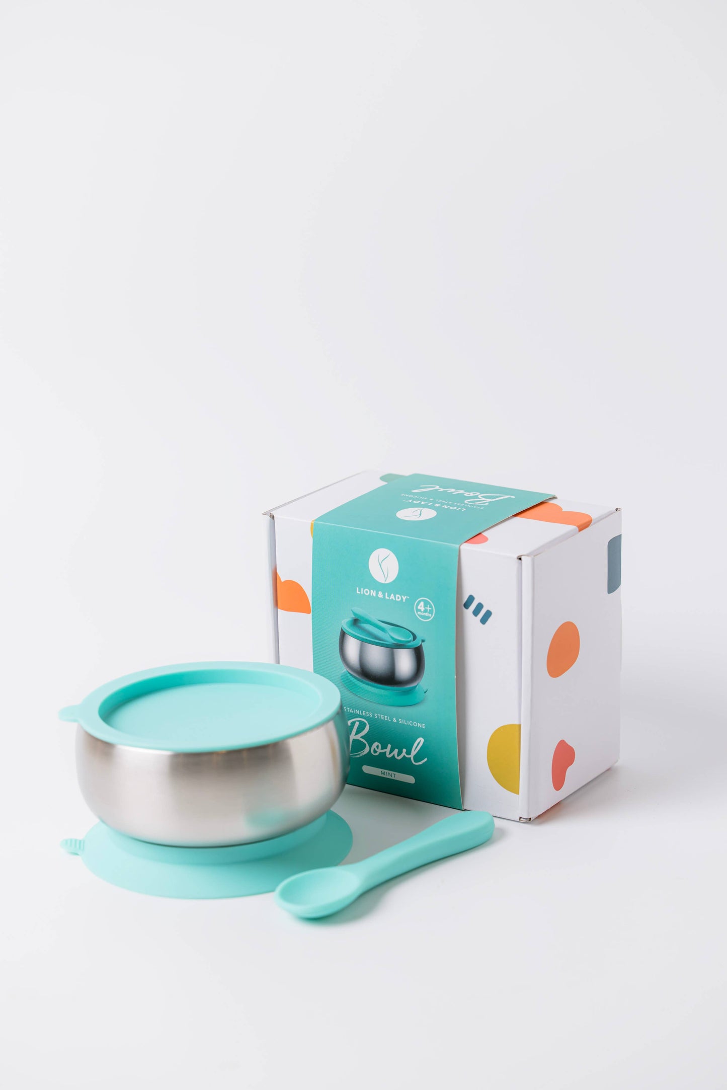 Lion & Lady Stainless Steel Feeding Bowl with silicone suction base