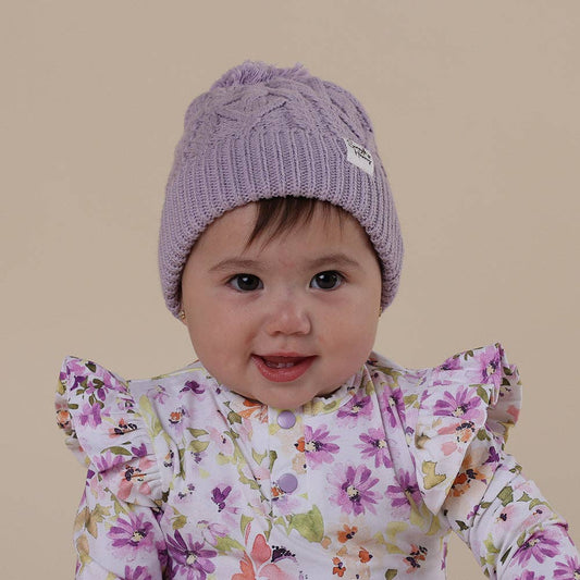 Snuggle Hunny - Lavender Organic Baby Knit Beanie