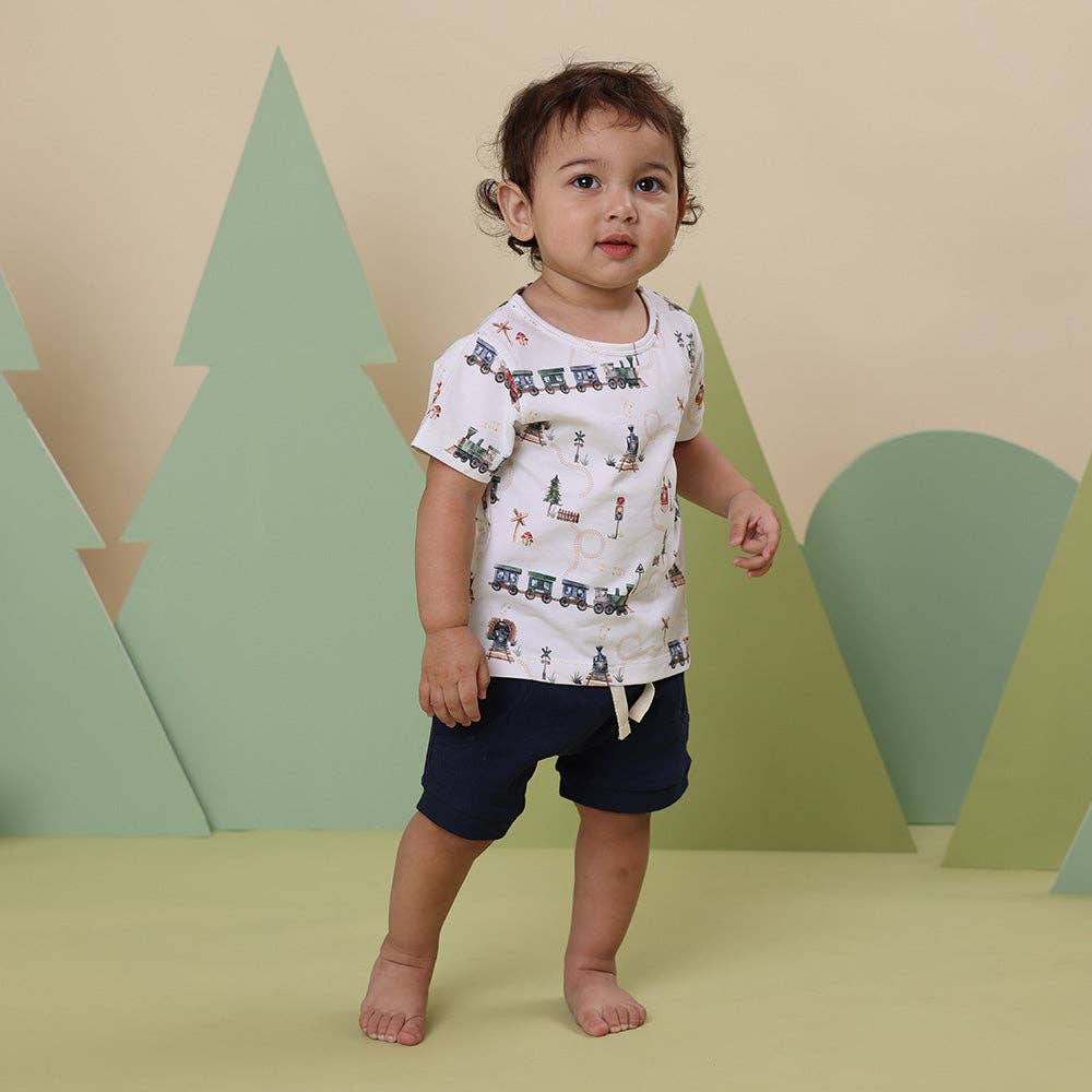 Snuggle Hunny - Trains Organic T-Shirt