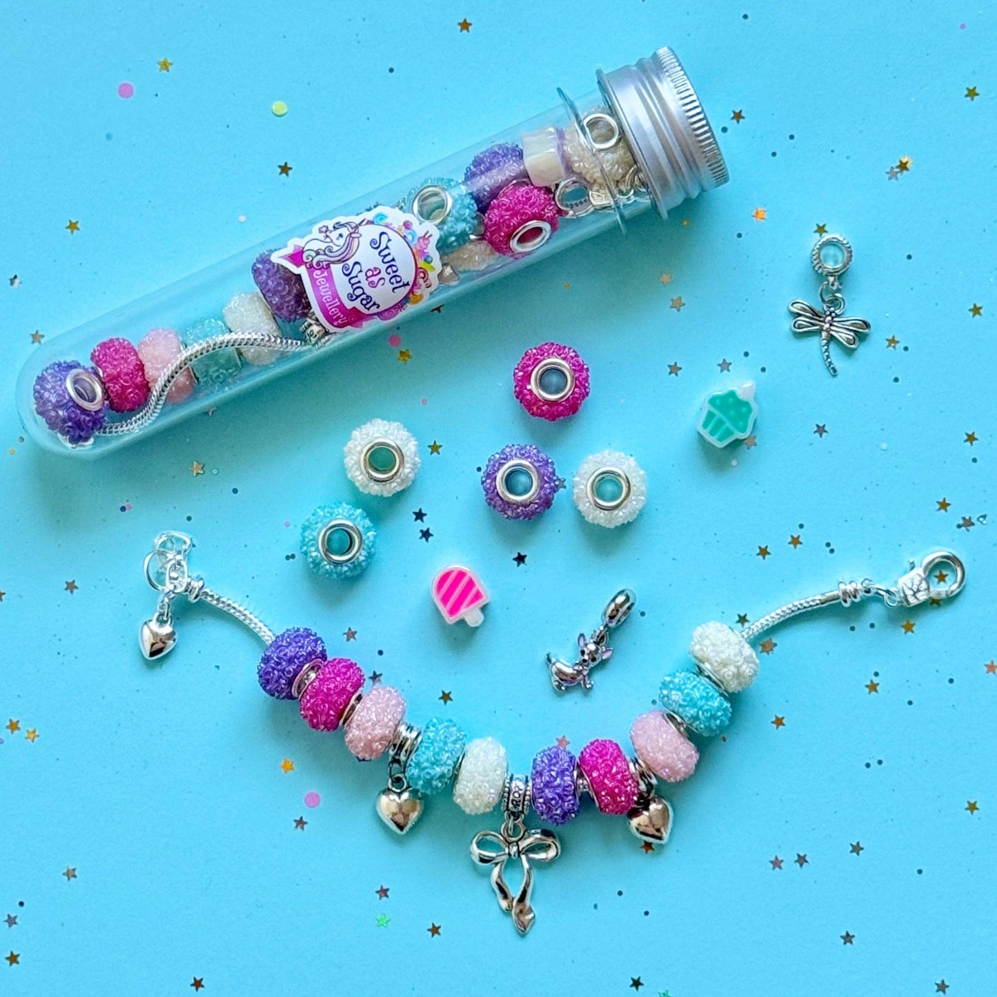 Sweet As Sugar Jewellery - Jewellery Making Kit Charm Bracelet Set