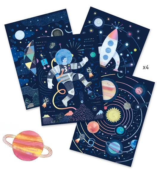 Djeco - Cosmic Mission Scratch Cards