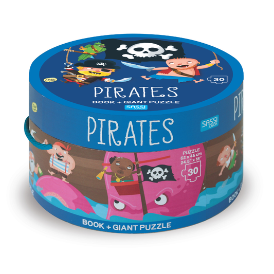 Sassi Book and Giant Puzzle  - Pirates (30 pcs)