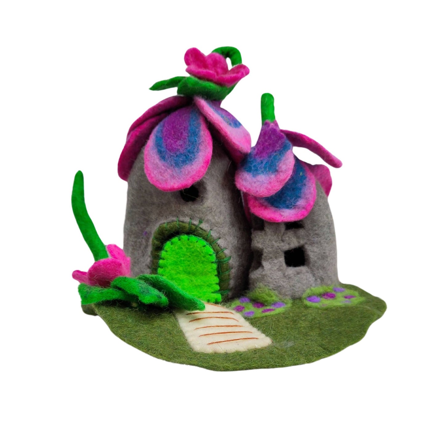 Felt Floral fairy house