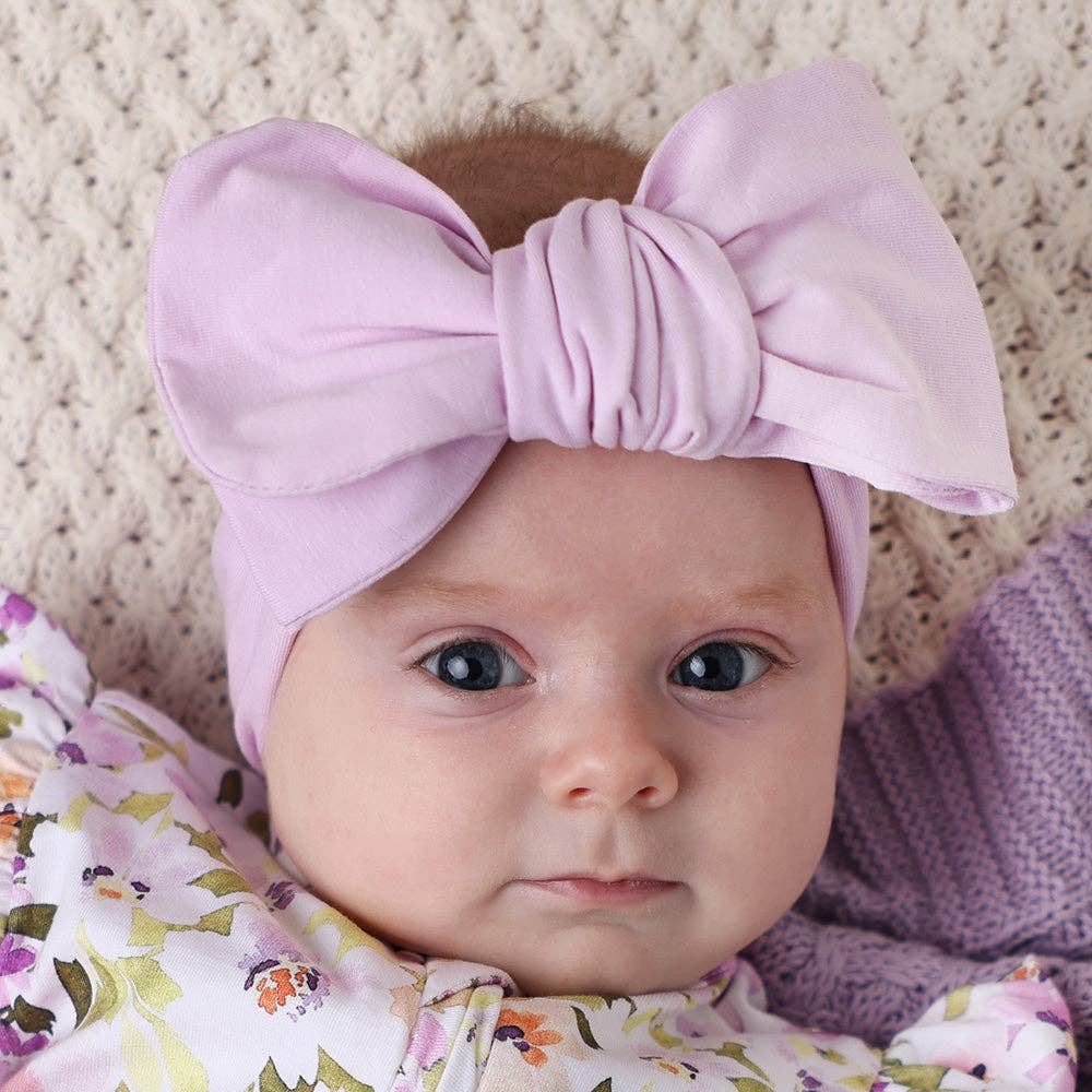 Snuggle Hunny - Lilac Organic Oversized Bow