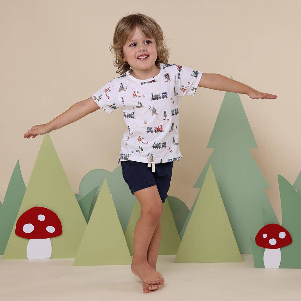 Snuggle Hunny - Trains Organic T-Shirt