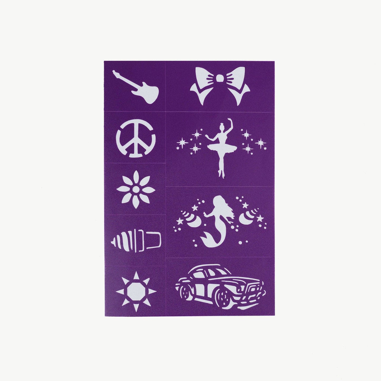 Oh Flossy - Oh Flossy Reusable Adhesive Face Paint & Makeup Stencils - Purple - Bambam Kids Toys 