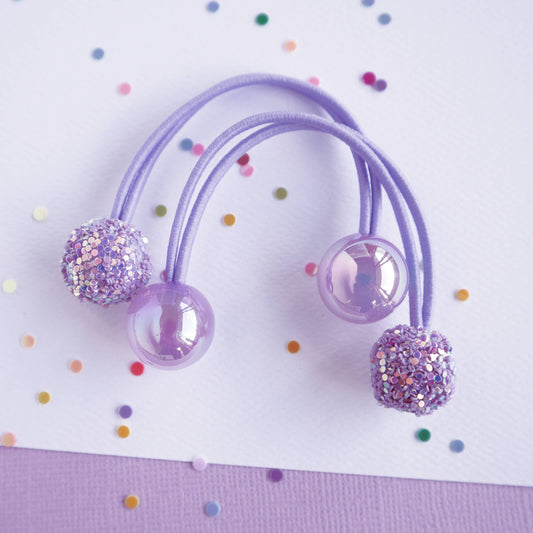 Sparkle Gem Hair Bobbles (Mauve) - Lauren Hinkley