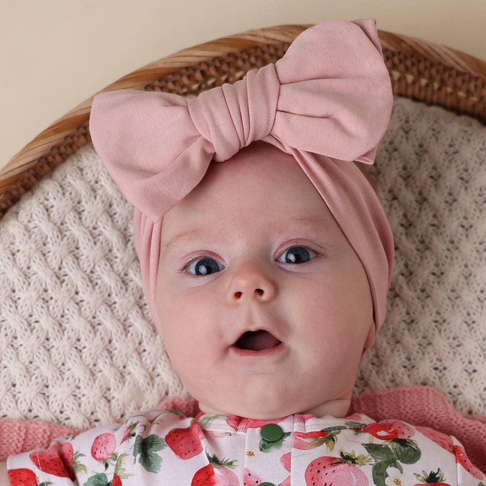 Snuggle Hunny - Lullaby Pink Organic Oversized Bow