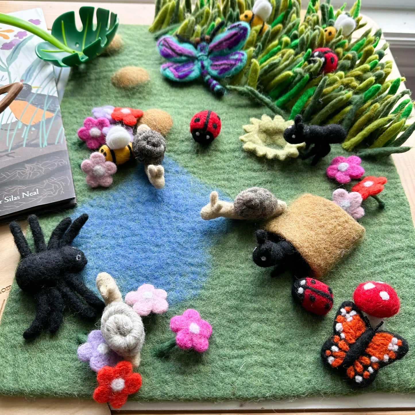 Felted Backyard Bug Play Mat (Mat Only) - Sewing Seeds Play