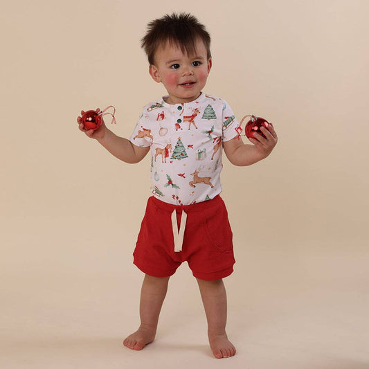 Snuggle Hunny - Prancer & Friends Short Sleeve Organic Bodysuit