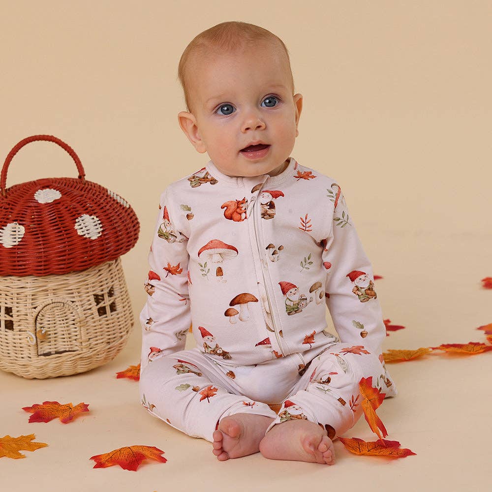 Snuggle Hunny - Gnomes Organic Snugglesuit Convertible Romper