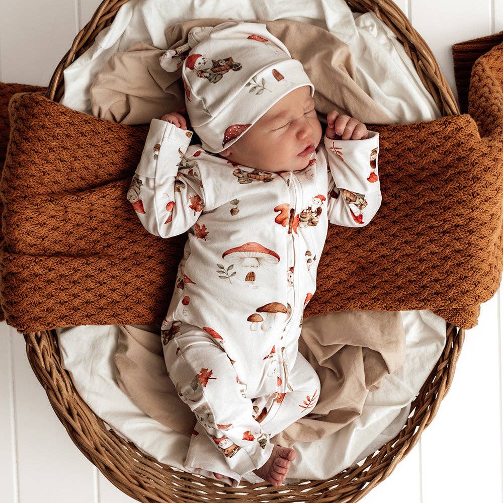 Snuggle Hunny - Gnomes Organic Snugglesuit Convertible Romper