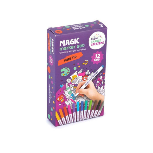 MAGIC MARKERS Fine Tip Pens for Drawing + Colouring - Little Change Creators