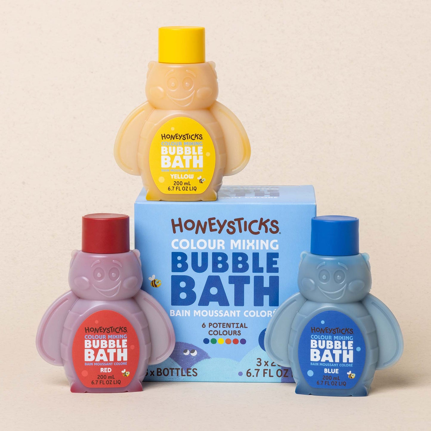 Honeysticks - Australia - Honeysticks Bubble Bath Colour Mixing 3pk 200ml