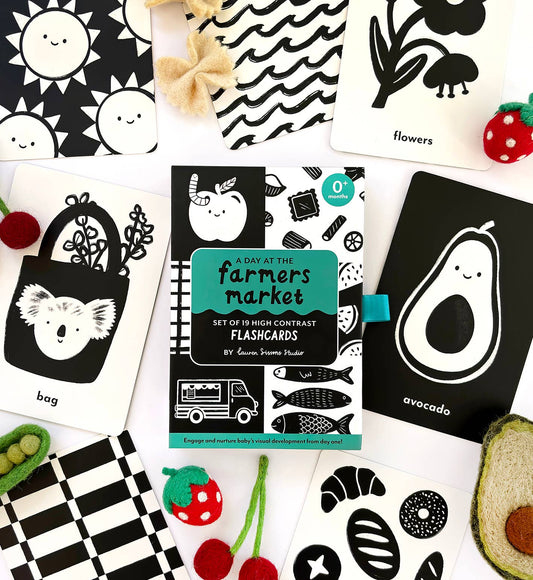 Lauren Sissons Studio - High Contrast Flashcards for Baby - Sensory Newborn Gift