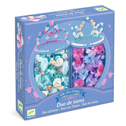 Djeco - Duo of Tiaras Blue & Purple Bead Kit