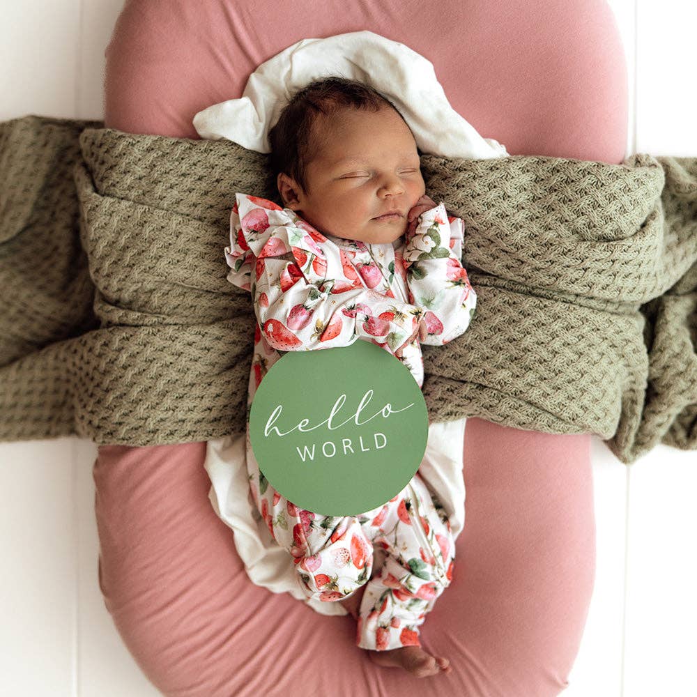Snuggle Hunny - Strawberry Organic Snugglesuit Convertible Romper