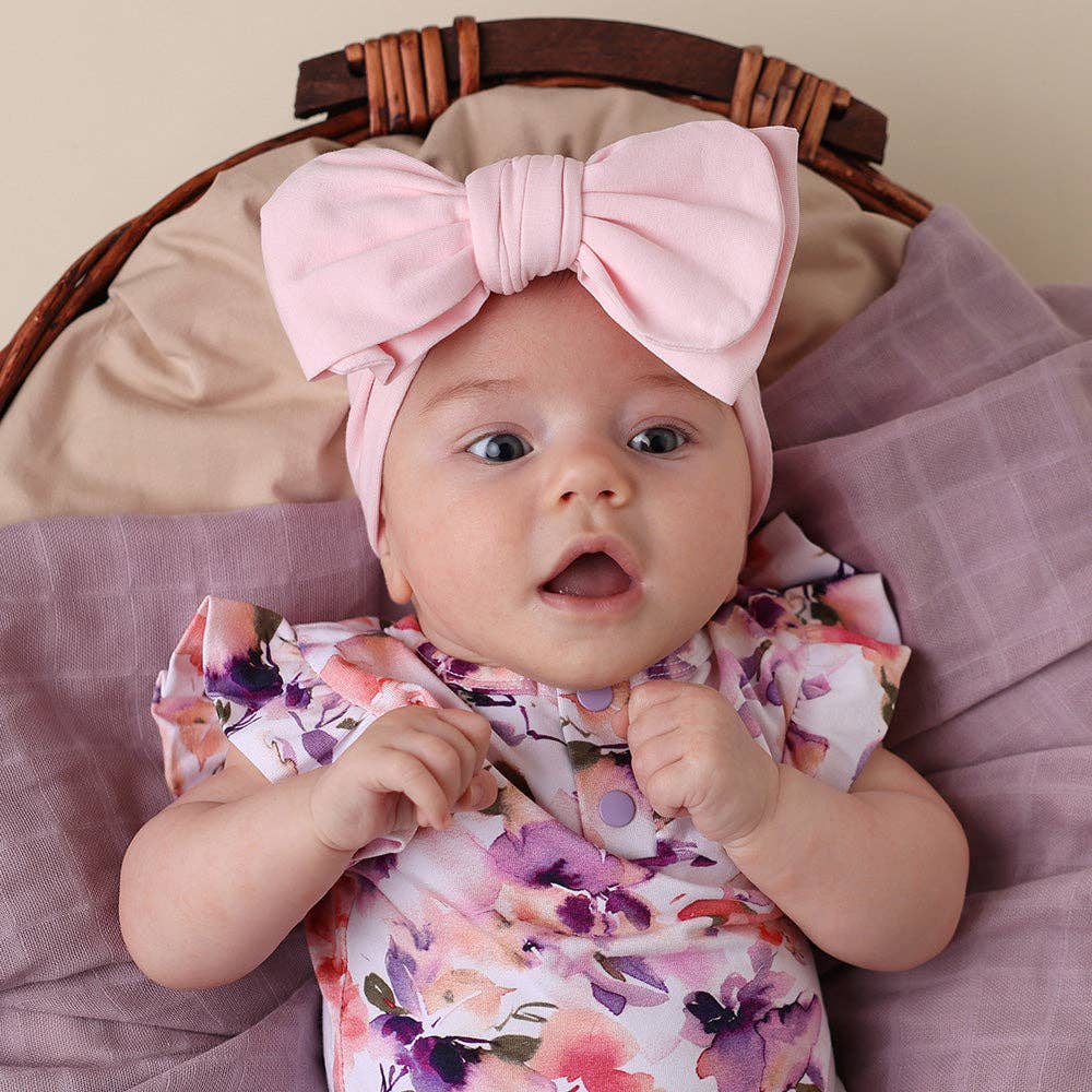 Snuggle Hunny - Baby Pink Organic Oversized Bow