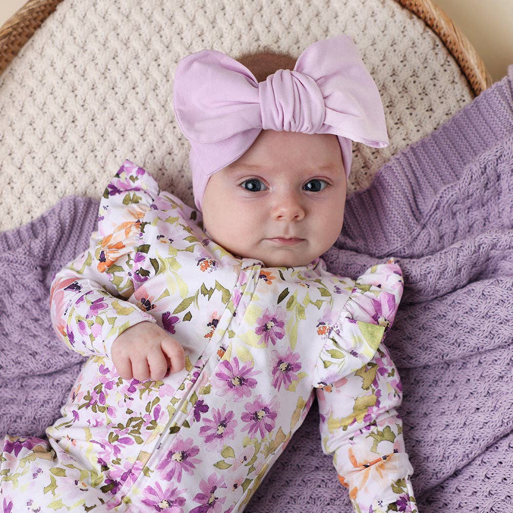 Snuggle Hunny - Lilac Organic Oversized Bow
