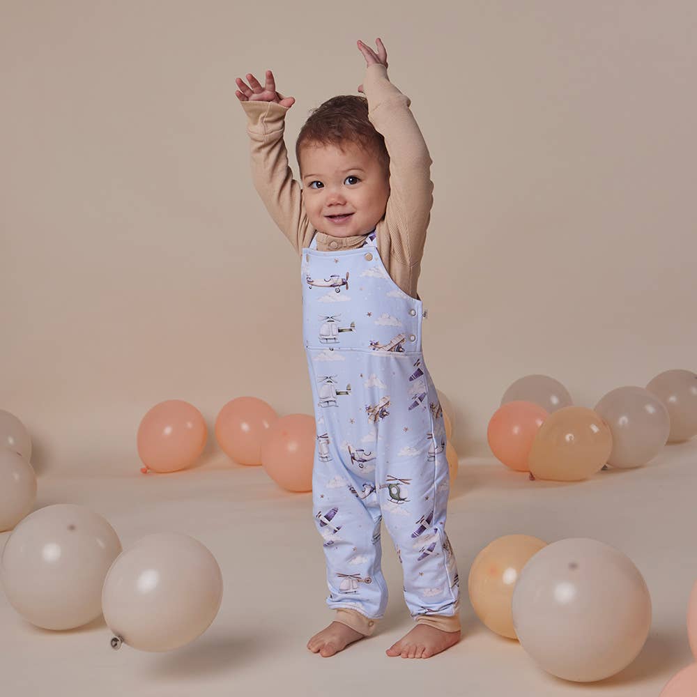 Snuggle Hunny - Taking Flight Organic Snuggle Overalls