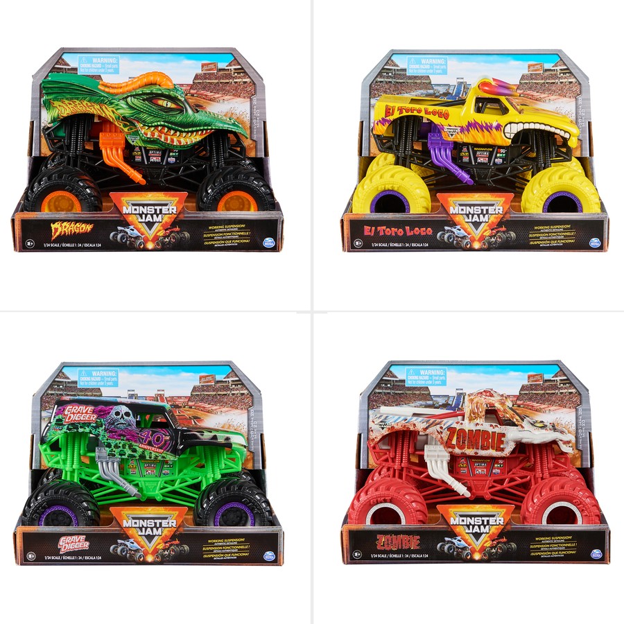Monster Jam 1:24 scale Diecast Trucks Assorted* (each)