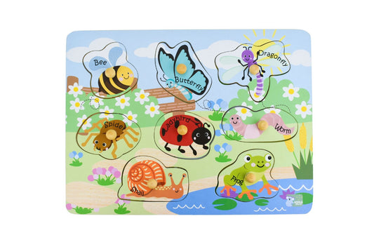 2 in 1 Insects & their Homes Peg Puzzle
