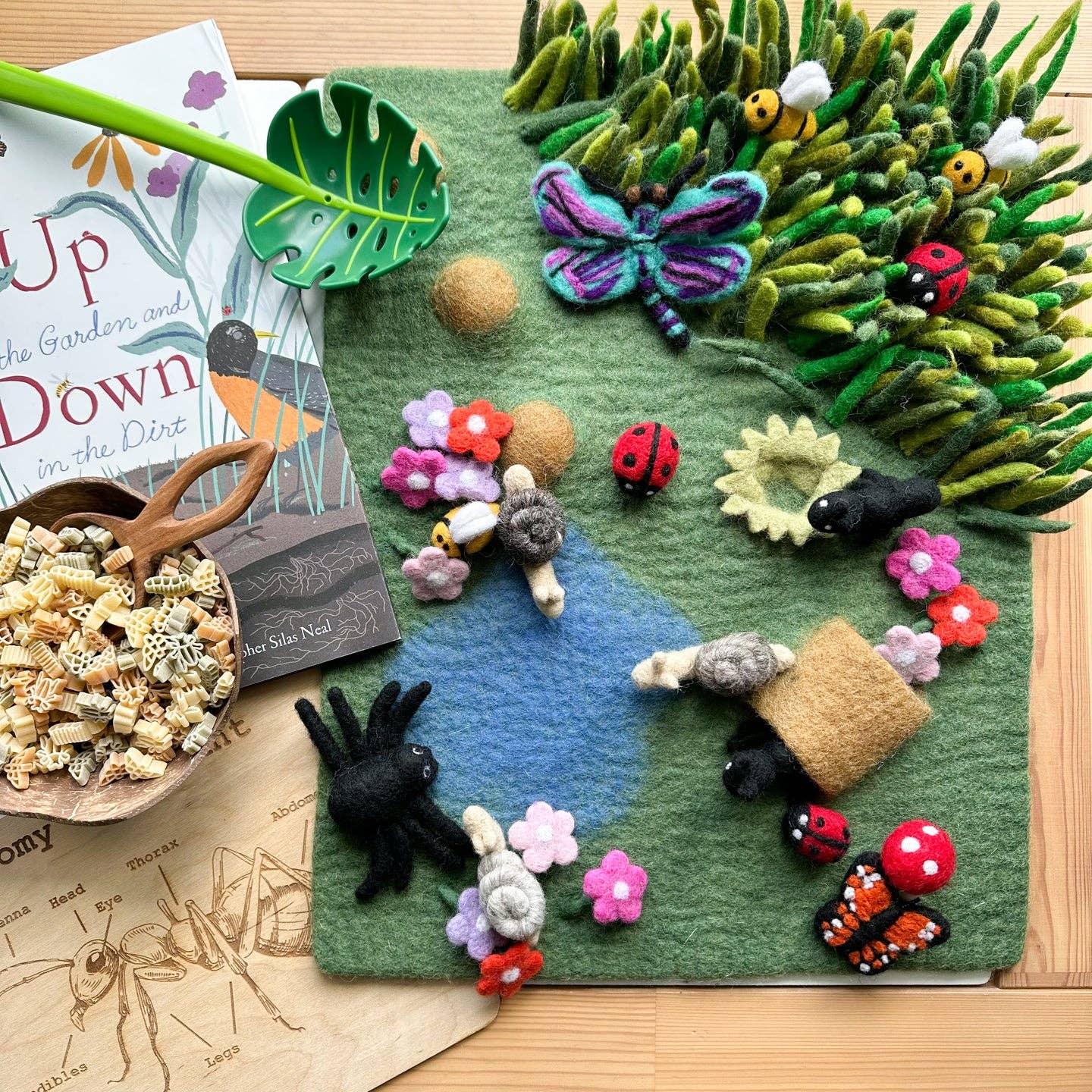 Felted Backyard Bug Play Mat (Mat Only) - Sewing Seeds Play
